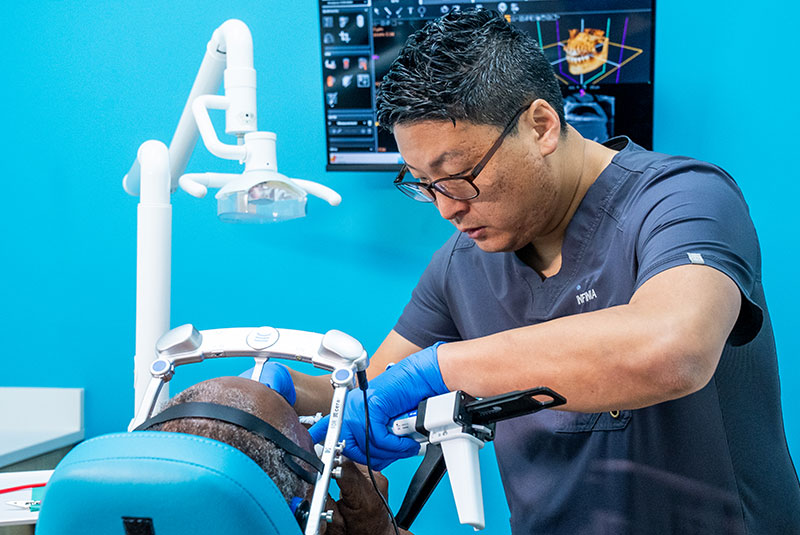 LANAP dental procedure in progress