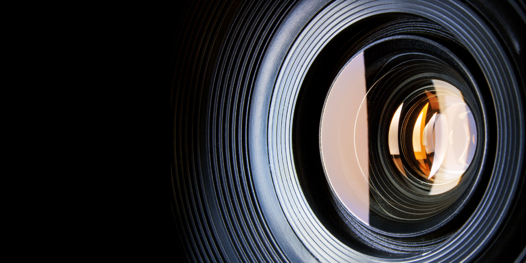 close up of camera lens